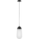 Lampa wisząca szklana Ellipse 18cm biało-czarna