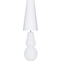Lampa stołowa szklana Milano White Biała 4Concept do sypialni, salonu i przedpokoju.