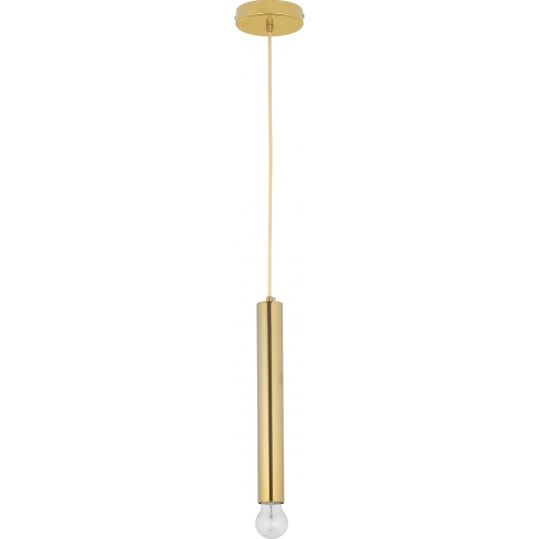Lampa wisząca tuba glamour Fitt 4,5cm H35cm złota