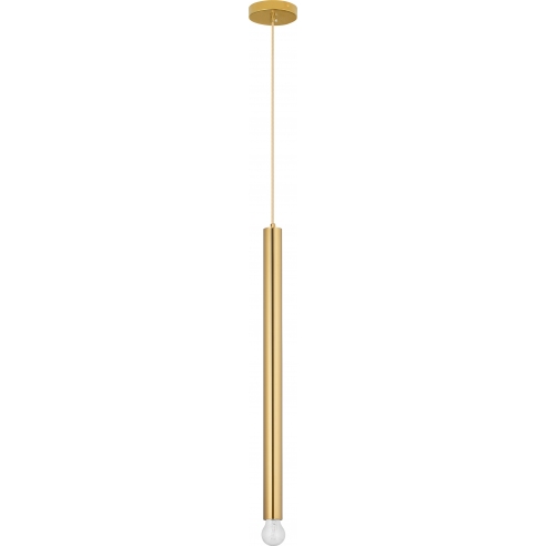 Lampa wisząca tuba glamour Fitt 4,5cm H70cm złota