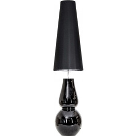 Lampa stołowa szklana Milano Black Czarna 4Concept do sypialni, salonu i przedpokoju.