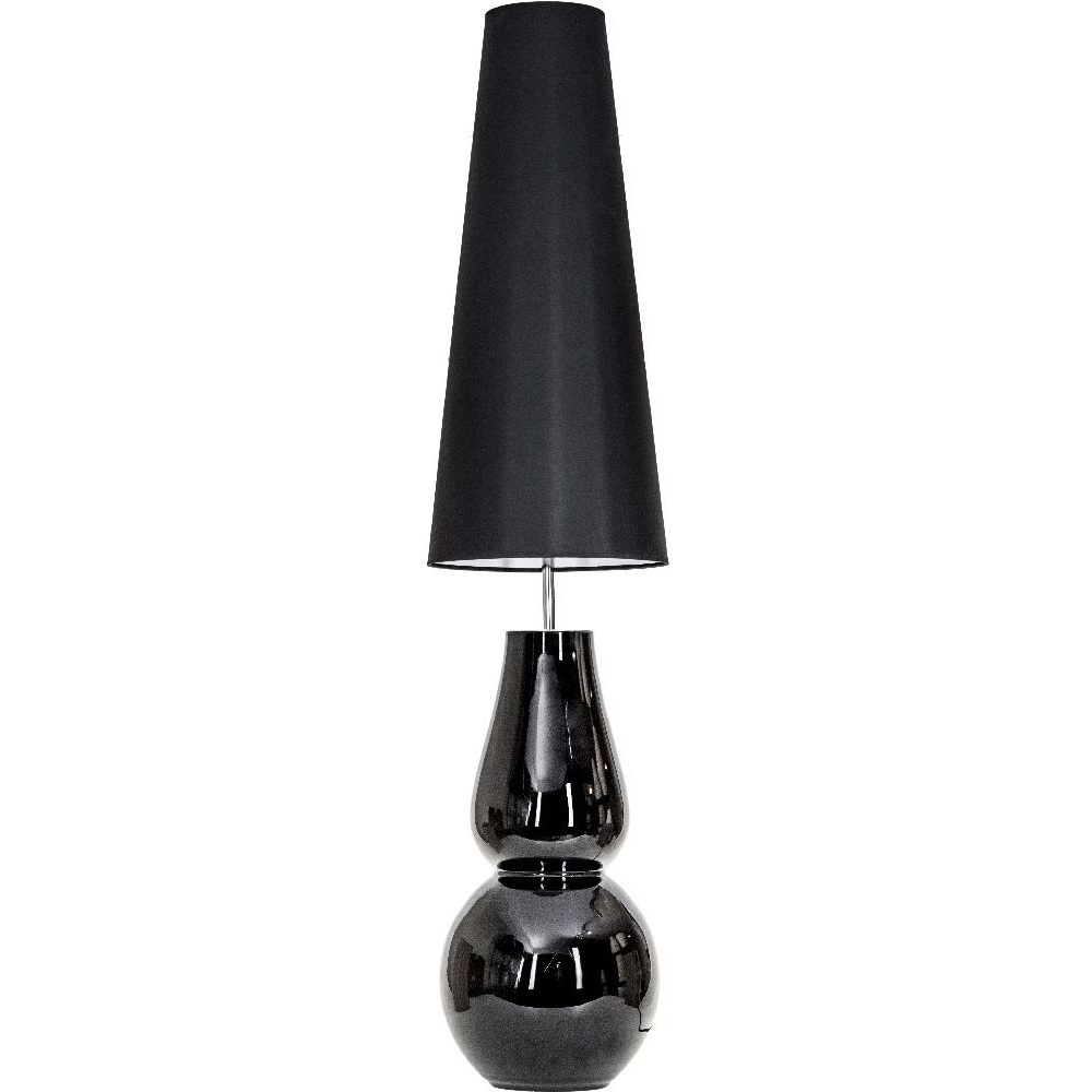 Lampa stołowa szklana Milano Black Czarna 4Concept do sypialni, salonu i przedpokoju.