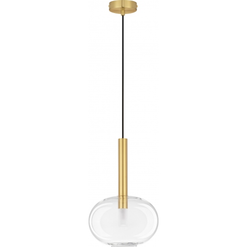 Lampa wisząca szklana glamour Sophia I 24cm przeźroczysty/złoty