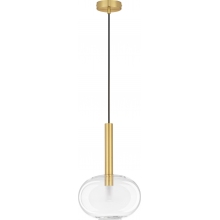 Lampa wisząca szklana glamour Sophia I 24cm przeźroczysty/złoty