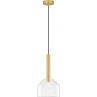 Lampa wisząca szklana glamour Sophia II 20cm przeźroczysty/złoty