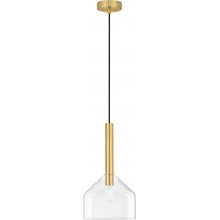 Lampa wisząca szklana glamour Sophia II 20cm przeźroczysty/złoty