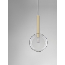 Lampa wisząca szklana glamour Sophia III 20cm przeźroczysty/złoty