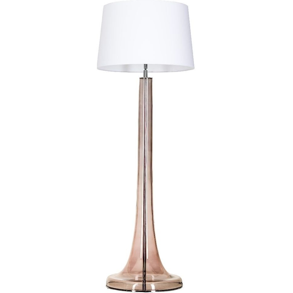 Lampa stołowa szklana Zürich Transparent Copper Biała 4Concept do sypialni, salonu i przedpokoju.