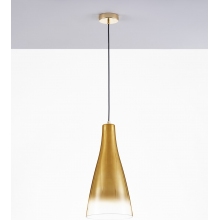 Lampa wisząca szklana stożek Taper 23cm złota