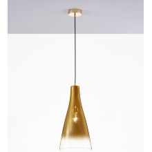 Lampa wisząca szklana stożek Taper 23cm złota