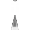 Lampa wisząca szklana stożek Taper 23cm srebrna