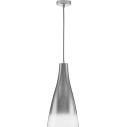 Lampa wisząca szklana stożek Taper 23cm srebrna