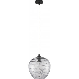 Lampa wisząca szklana dekoracyjna Aveline 25cm szara