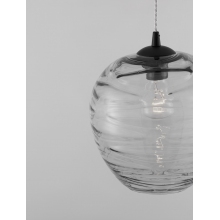 Lampa wisząca szklana dekoracyjna Aveline 25cm szara