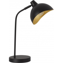 Lampa na biurko loft Jet czarny mat/złoty