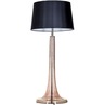 Lampa stołowa szklana Lozanna Transparent Copper Czarna 4Concept do sypialni, salonu i przedpokoju.