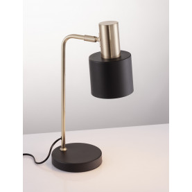 Lampa na stolik nocny retro Mira czarno-złota