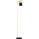 Lampa podłogowa retro Mira czarno-złota