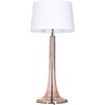 Lampa stołowa szklana Lozanna Transparent Copper Biała 4Concept do sypialni, salonu i przedpokoju.