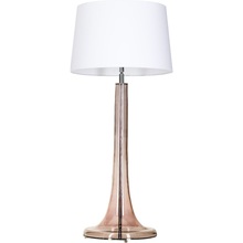 Lampa stołowa szklana Lozanna Transparent Copper Biała 4Concept do sypialni, salonu i przedpokoju.