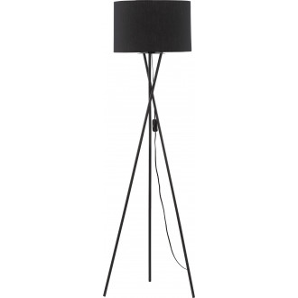 Trips black tripod floor lamp with shade