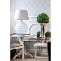 Lampa stołowa szklana Saint Tropez White Biała 4Concept do sypialni, salonu i przedpokoju.