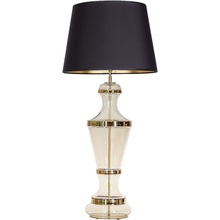 Lampa stołowa szklana glamour Roma Gold Czarna 4Concept do sypialni, salonu i przedpokoju.