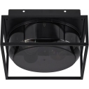 Griffin 26x26cm smoked glass&black outdoor ceiling lamp Nordlux