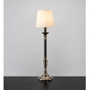 Lampa stołowa z abażurem Gent biały/czarny/stalowy Markslojd
