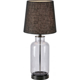 Lampa stołowa szklana podstawa Costero 61,5cm szkło dymione/czarny Markslojd