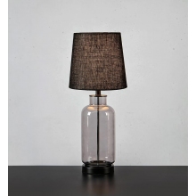 Lampa stołowa szklana podstawa Costero 61,5cm szkło dymione/czarny Markslojd