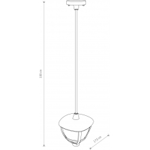 Lampa zewnętrzna wisząca latarnia Amelia 17,5cm czarna Nowodvorski