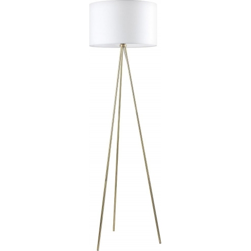 Lampa podłogowa trójnóg glamour Cara biało-złota Zumaline