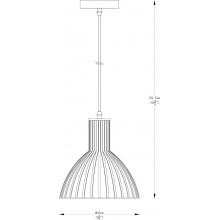 Lampa wisząca druciana Dolia Half 25cm czarna Zumaline