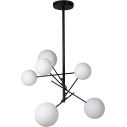 Alara 72cm white&black glass globes ceiling lamp Lucide