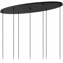Lampa wisząca szklana loft Eloise VII 150cm czarna Lucide