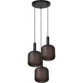 Lampa wisząca szklana loft Eloise III 40cm czarna Lucide