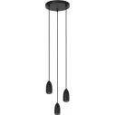 Evora 25cm black 3-light pendant lamp Lucide
