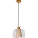 Lampa wisząca szklana Gunhild 24cm przezroczysty / kremowy / matowe złoto Lucide