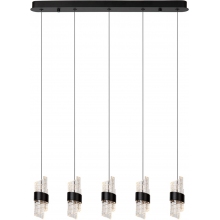 Lampa wisząca hampton na listwie Kligande V LED 84cm 2700K przeźroczysty / czarny Lucide