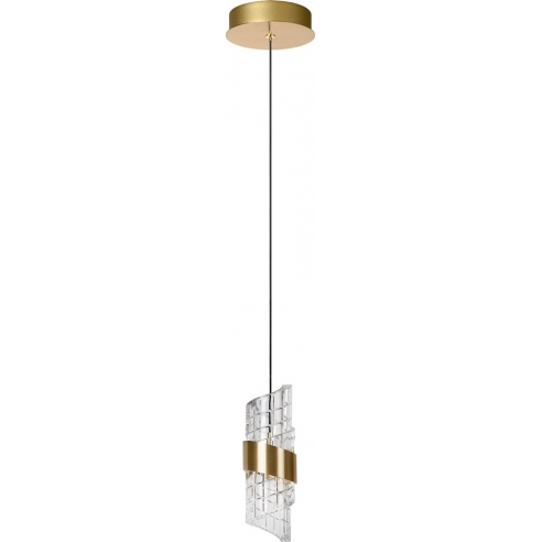 Lampa wisząca hampton Kligande LED 13cm 2700K przeźroczysty / matowe złoto Lucide