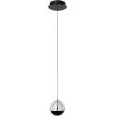 Lampa wisząca szklana kula modern Sentubal LED 14cm 2700K przeźroczysty / czarny Lucide