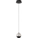 Sentubal LED 14cm 2700K transparent&black modern glass sphere pendant lamp Lucide