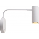 Tubo white swing arm wall lamp with switch ZumaLine