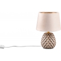 Ariana 18cm beige ceramic bedside lamp with shade Reality