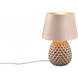 Lampka nocna ceramiczna z abażurem Ariana 24c beżowa Reality 2
