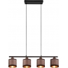 Lampa wisząca podłużna z abażurami Davos 75cm beżowo-brązowy / czarny Reality