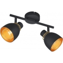Punch II black matt&gold loft ceiling spotlight Reality