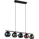 Sheldon 83cm blue&green&copper&black pendant lamp with 3 glass spheres Reality