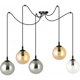 Gigi V black&multicolour glass balls pendant lamp Emibig